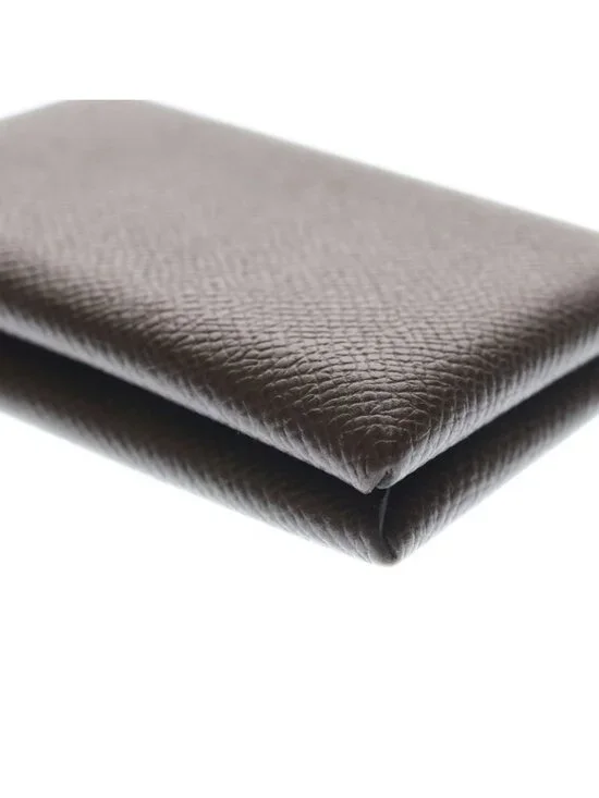 ★SOLD★ Hermes Calvi Epsom Leather Coin Case Brown - Picture 6 of 6